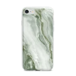 Pistachio Green Marble IPhone Case -CaseCraze Store Pistachio Green Marble iPhone 7 Bumper Case on Silver iPhone