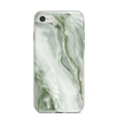 Pistachio Green Marble IPhone Case -CaseCraze Store Pistachio Green Marble iPhone 8 Bumper Case on Silver iPhone