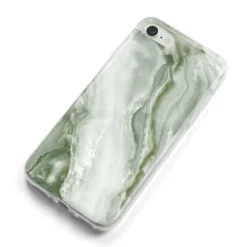 Pistachio Green Marble IPhone Case -CaseCraze Store Pistachio Green Marble iPhone 8 Bumper Case on Silver iPhone Alternative Image