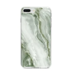 Pistachio Green Marble IPhone Case -CaseCraze Store Pistachio Green Marble iPhone 8 Plus Bumper Case on Silver iPhone