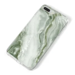 Pistachio Green Marble IPhone Case -CaseCraze Store Pistachio Green Marble iPhone 8 Plus Bumper Case on Silver iPhone Alternative Image