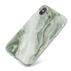 Pistachio Green Marble IPhone Case -CaseCraze Store Pistachio Green Marble iPhone X Bumper Case on Silver iPhone