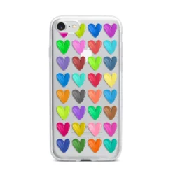 Polka Heart IPhone Case 31 Polka Heart IPhone Case -CaseCraze Store Polka Heart iPhone 7 Bumper Case on Silver iPhone
