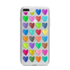 Polka Heart IPhone Case 33 Polka Heart IPhone Case -CaseCraze Store Polka Heart iPhone 7 Plus Bumper Case on Silver iPhone