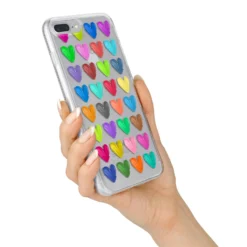 Polka Heart IPhone Case 34 Polka Heart IPhone Case -CaseCraze Store Polka Heart iPhone 7 Plus Bumper Case on Silver iPhone Alternative Image