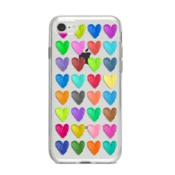 Polka Heart IPhone Case 27 Polka Heart IPhone Case -CaseCraze Store Polka Heart iPhone 8 Bumper Case on Silver iPhone