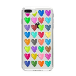 Polka Heart IPhone Case 29 Polka Heart IPhone Case -CaseCraze Store Polka Heart iPhone 8 Plus Bumper Case on Silver iPhone