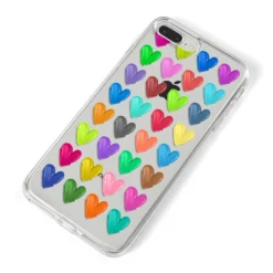 Polka Heart IPhone Case 30 Polka Heart IPhone Case -CaseCraze Store Polka Heart iPhone 8 Plus Bumper Case on Silver iPhone Alternative Image