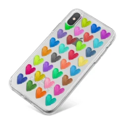 Polka Heart IPhone Case 26 Polka Heart IPhone Case -CaseCraze Store Polka Heart iPhone X Bumper Case on Silver iPhone
