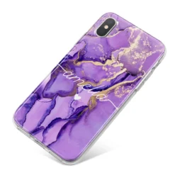 Purple Marble IPhone Case -CaseCraze Store Purple Marble iPhone X Bumper Case on Silver iPhone