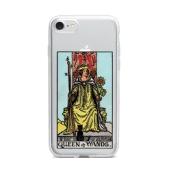 Queen Of Wands Tarot Card IPhone Case -CaseCraze Store Queen of Wands Tarot Card iPhone 7 Bumper Case on Silver iPhone