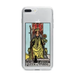 Queen Of Wands Tarot Card IPhone Case -CaseCraze Store Queen of Wands Tarot Card iPhone 7 Plus Bumper Case on Silver iPhone