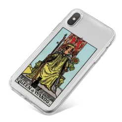 Queen Of Wands Tarot Card IPhone Case -CaseCraze Store Queen of Wands Tarot Card iPhone X Bumper Case on Silver iPhone