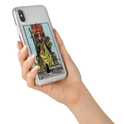 Queen Of Wands Tarot Card IPhone Case -CaseCraze Store Queen of Wands Tarot Card iPhone X Bumper Case on Silver iPhone Alternative Image 2
