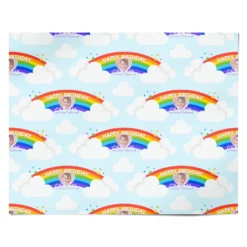 Rainbow Happy Birthday Personalised Wrapping Paper -CaseCraze Store Rainbow Happy Birthday Personalised Personalised Wrapping Paper Alternative