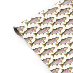 Rainbow Trout Pattern Wrapping Paper -CaseCraze Store Rainbow Trout Pattern Wrapping Paper Personalised Gift Wrap