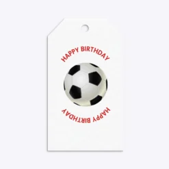 Red White Striped Personalised Football Shirt Gift Tags -CaseCraze Store Red White Striped Personalised Football Shirt Gift Tag Back