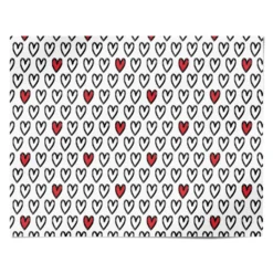 Red And Black Love Heart Outline Wrapping Paper -CaseCraze Store Red and Black Love Heart Outline Personalised Wrapping Paper Alternative