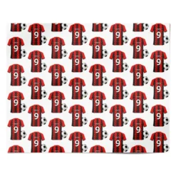 Red And Black Stripes Personalised Football Shirt Wrapping Paper 7 Red And Black Stripes Personalised Football Shirt Wrapping Paper -CaseCraze Store Red and Black Stripes Personalised Football Shirt Personalised Wrapping Paper Alternative