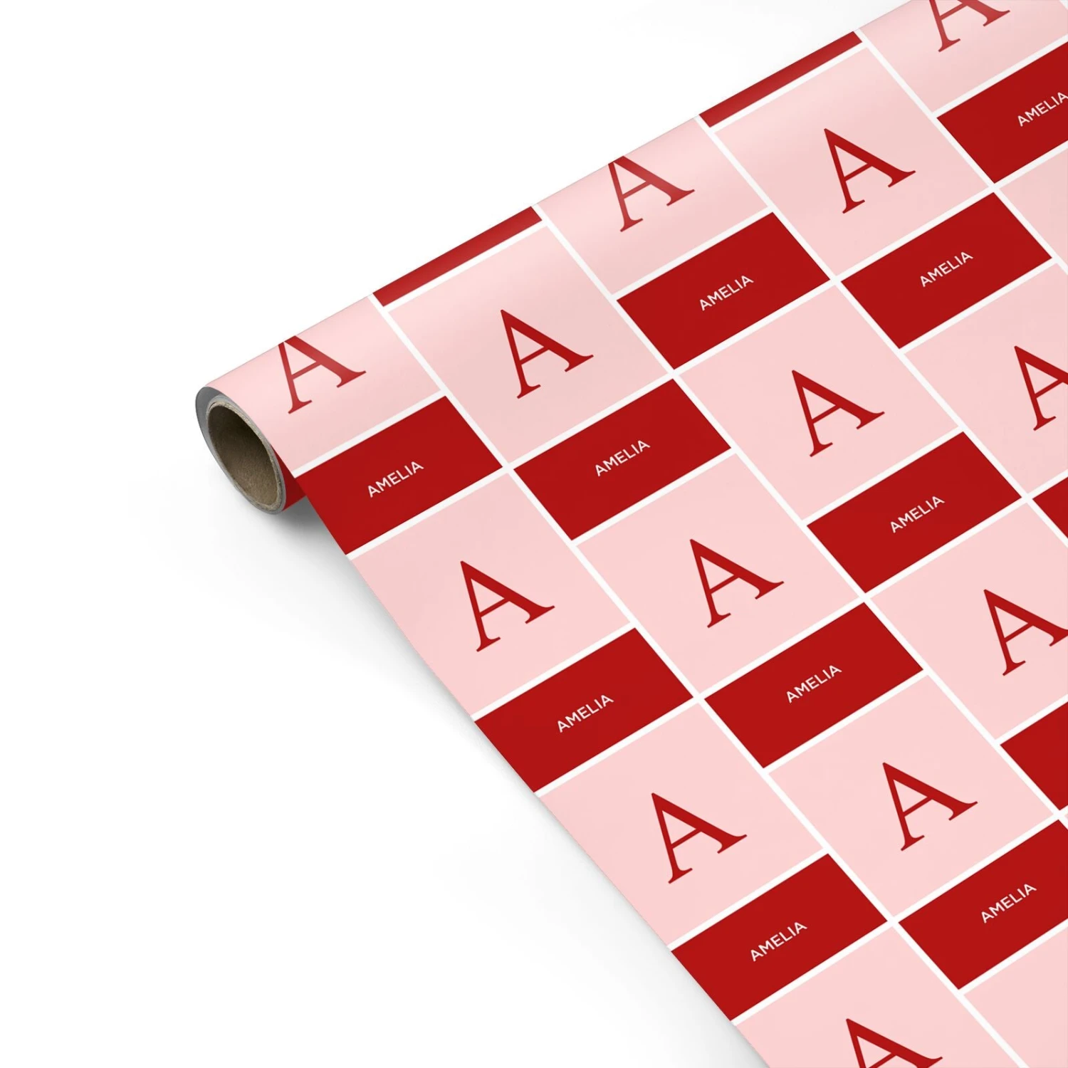 Red And Pink Personalised Name Wrapping Paper 2 Red And Pink Personalised Name Wrapping Paper - Image 2