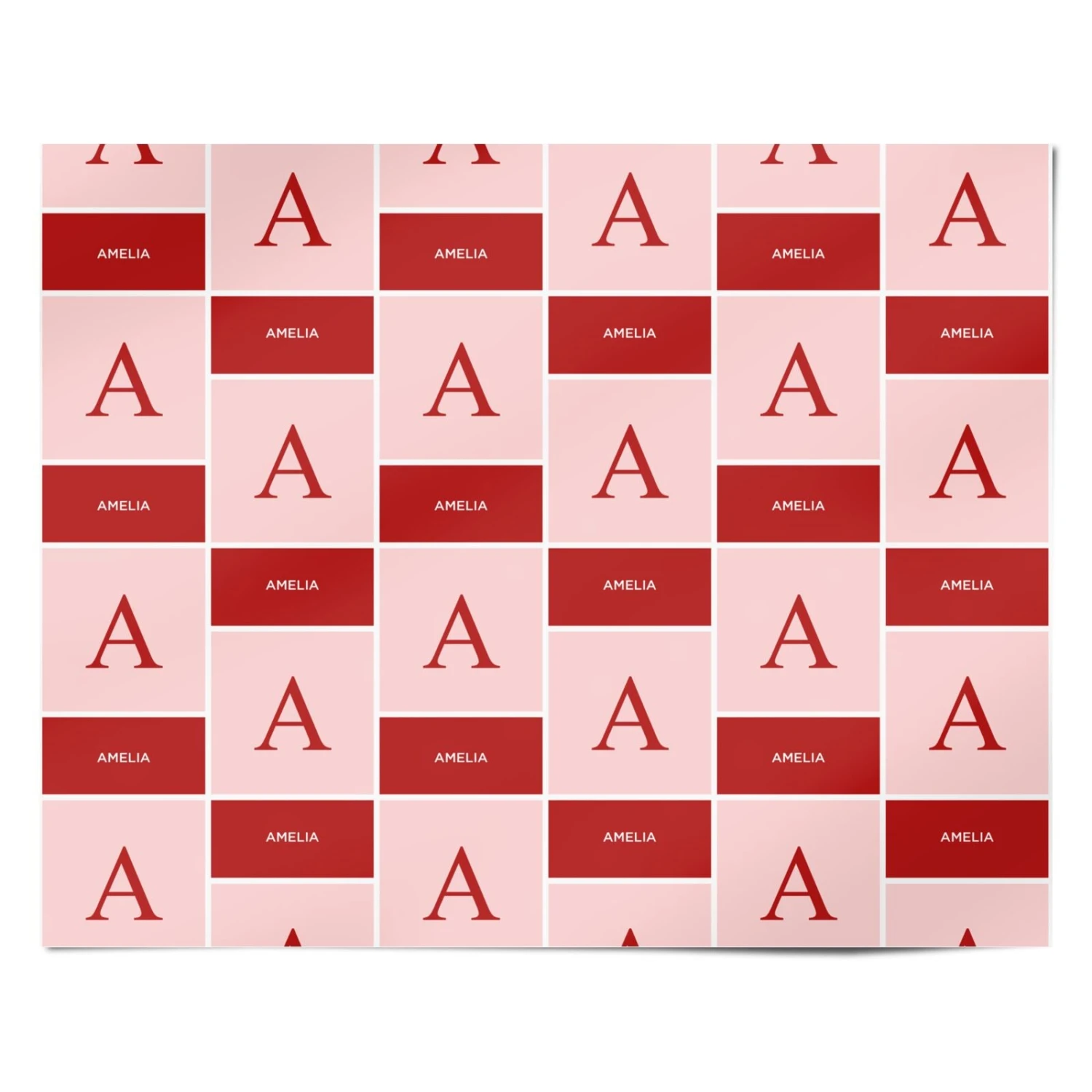 Red And Pink Personalised Name Wrapping Paper 4 Red And Pink Personalised Name Wrapping Paper - Image 4