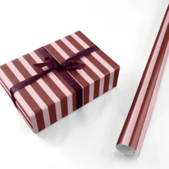 Red And Pink Striped Wrapping Paper -CaseCraze Store Red and Pink Striped Personalised Wrapping Paper