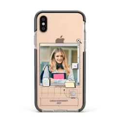 Retro Computer Photo IPhone Case -CaseCraze Store Retro Computer Photo Apple iPhone Xs Impact Case Black Edge on Gold Phone