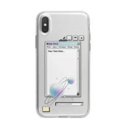 Retro Note Pad IPhone Case -CaseCraze Store Retro Note Pad iPhone X Bumper Case on Silver iPhone Alternative Image 1