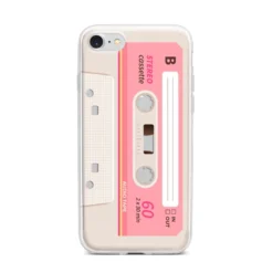 Retro Pink Tape IPhone Case -CaseCraze Store Retro Pink Tape iPhone 7 Bumper Case on Silver iPhone
