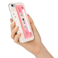 Retro Pink Tape IPhone Case -CaseCraze Store Retro Pink Tape iPhone 7 Bumper Case on Silver iPhone Alternative Image