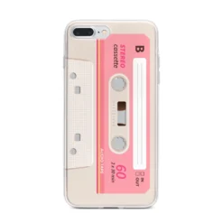 Retro Pink Tape IPhone Case -CaseCraze Store Retro Pink Tape iPhone 7 Plus Bumper Case on Silver iPhone