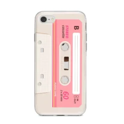 Retro Pink Tape IPhone Case -CaseCraze Store Retro Pink Tape iPhone 8 Bumper Case on Silver iPhone