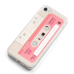 Retro Pink Tape IPhone Case -CaseCraze Store Retro Pink Tape iPhone 8 Bumper Case on Silver iPhone Alternative Image