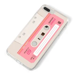 Retro Pink Tape IPhone Case -CaseCraze Store Retro Pink Tape iPhone 8 Plus Bumper Case on Silver iPhone Alternative Image