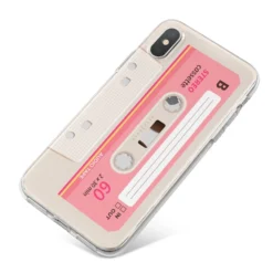 Retro Pink Tape IPhone Case -CaseCraze Store Retro Pink Tape iPhone X Bumper Case on Silver iPhone