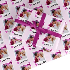 Romantic Photo Valentine Wrapping Paper