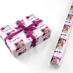 Romantic Photo Valentine Wrapping Paper -CaseCraze Store Romantic Photo Valentine Personalised Wrapping Paper