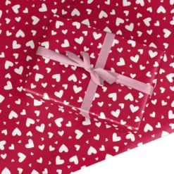 Romantic Red Heart Pattern Wrapping Paper