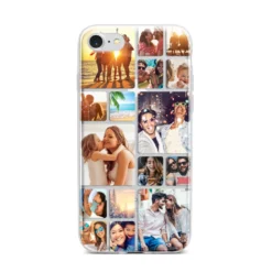 Round-Edged Photo Montage Upload IPhone Case -CaseCraze Store Round Edged Photo Montage Upload iPhone 7 Bumper Case on Silver iPhone