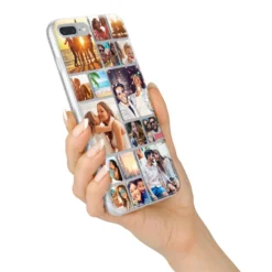 Round-Edged Photo Montage Upload IPhone Case -CaseCraze Store Round Edged Photo Montage Upload iPhone 7 Plus Bumper Case on Silver iPhone Alternative Image