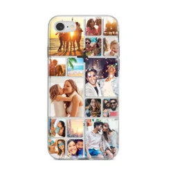 Round-Edged Photo Montage Upload IPhone Case -CaseCraze Store Round Edged Photo Montage Upload iPhone 8 Bumper Case on Silver iPhone
