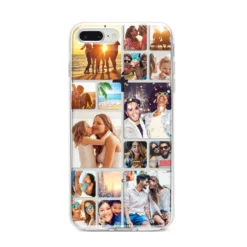 Round-Edged Photo Montage Upload IPhone Case -CaseCraze Store Round Edged Photo Montage Upload iPhone 8 Plus Bumper Case on Silver iPhone