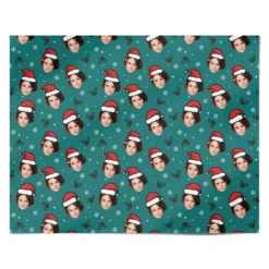 Santa Hat Photo Face Personalised Wrapping Paper -CaseCraze Store Santa Hat Photo Face Personalised Personalised Wrapping Paper Alternative