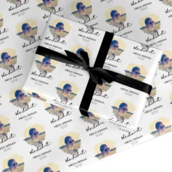 She Did It Graduation Photo With Name Wrapping Paper