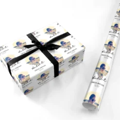 She Did It Graduation Photo With Name Wrapping Paper -CaseCraze Store She Did It Graduation Photo with Name Personalised Wrapping Paper
