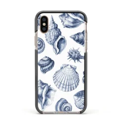 Shell IPhone Case 39 Shell IPhone Case -CaseCraze Store Shell Apple iPhone Xs Impact Case Black Edge on Gold Phone