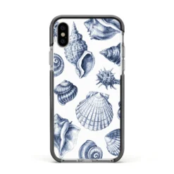 Shell IPhone Case 38 Shell IPhone Case -CaseCraze Store Shell Apple iPhone Xs Impact Case Black Edge on Silver Phone