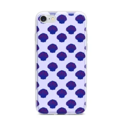 Shell Pattern IPhone Case -CaseCraze Store Shell Pattern iPhone 7 Bumper Case on Silver iPhone