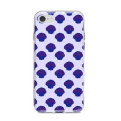 Shell Pattern IPhone Case -CaseCraze Store Shell Pattern iPhone 8 Bumper Case on Silver iPhone