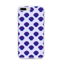 Shell Pattern IPhone Case -CaseCraze Store Shell Pattern iPhone 8 Plus Bumper Case on Silver iPhone